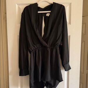 REVOLVE Black Long Sleeve Romper